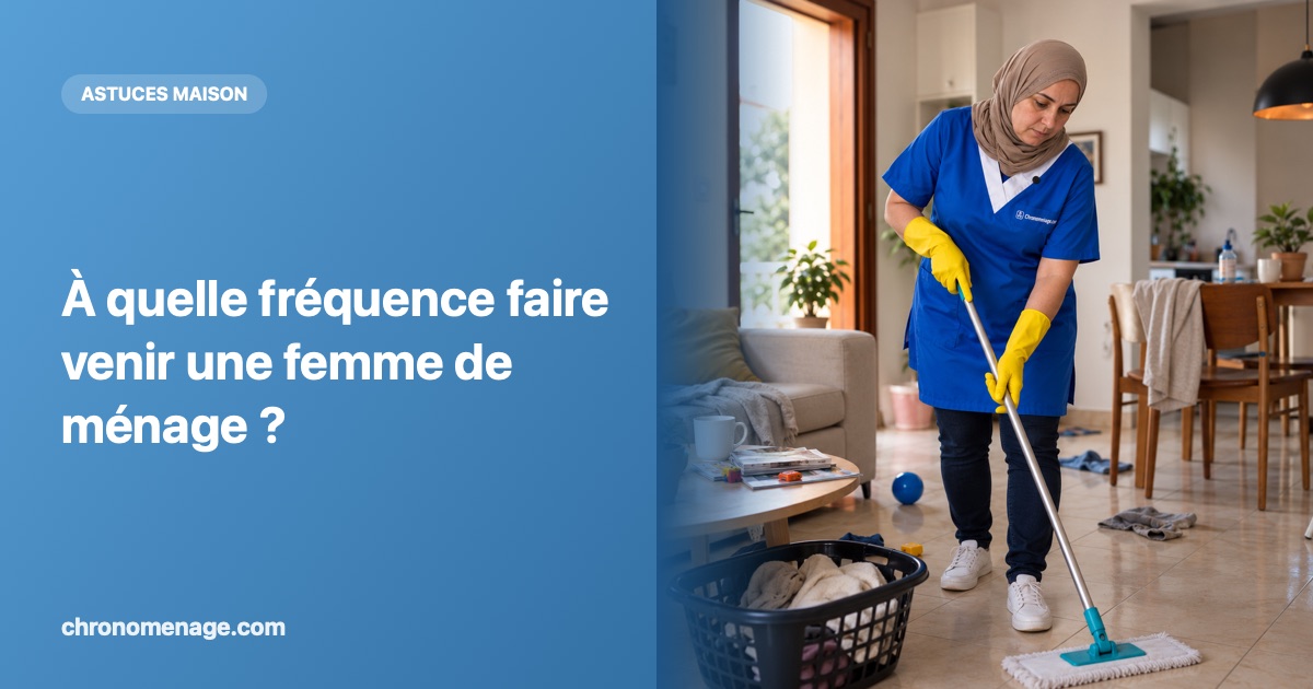 À quelle fréquence faire venir une femme de ménage ?